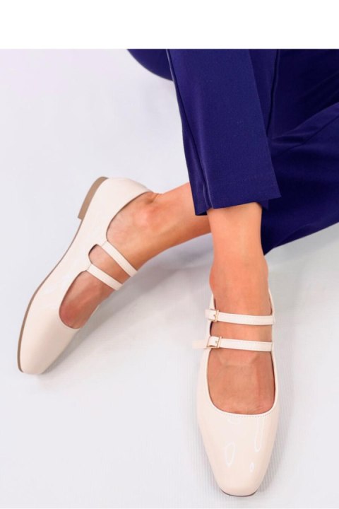 Baleriny lakierowane w stylu Mary Jane LITHS BEIGE - Inello Baleriny lakierowane w stylu Mary Jane LITHS BEIGE - Inello