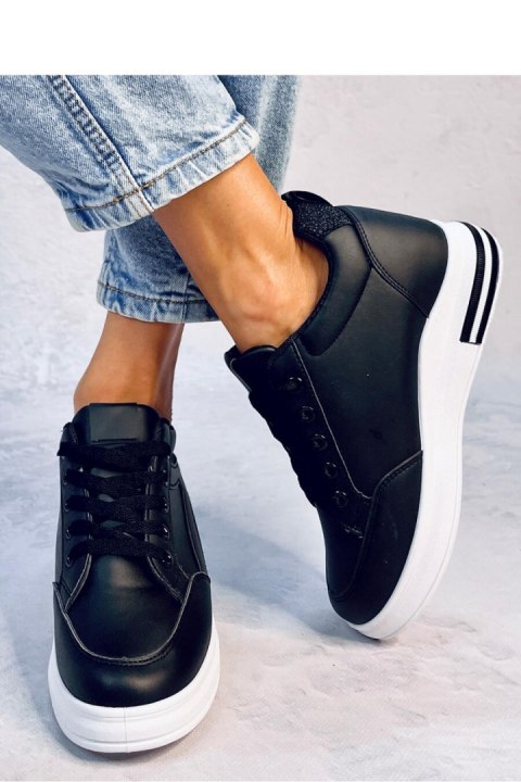 Sneakersy na koturnie CHEEVE BLACK - Inello Sneakersy na koturnie CHEEVE BLACK - Inello