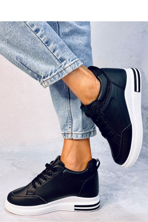 Sneakersy na koturnie CHEEVE BLACK - Inello Sneakersy na koturnie CHEEVE BLACK - Inello