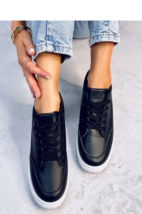 Sneakersy na koturnie CHEEVE BLACK - Inello Sneakersy na koturnie CHEEVE BLACK - Inello