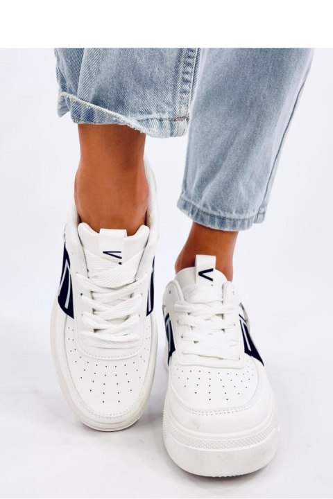 Sneakersy na platformie STERRY WHITE BLACK - Inello Sneakersy na platformie STERRY WHITE BLACK - Inello