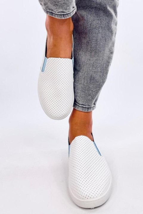 Tenisówki slip-on JOUSSE WHITE/BLUE - Inello Tenisówki slip-on JOUSSE WHITE/BLUE - Inello