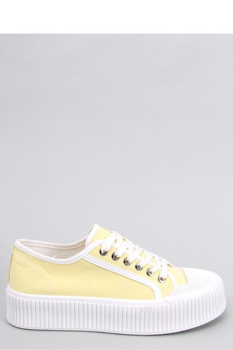 Trampki damskie na platformie DORS YELLOW - Inello Trampki damskie na platformie DORS YELLOW - Inello