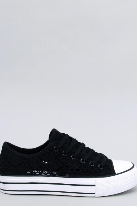 Trampki koronkowe FERRIE BLACK - Inello Trampki koronkowe FERRIE BLACK - Inello