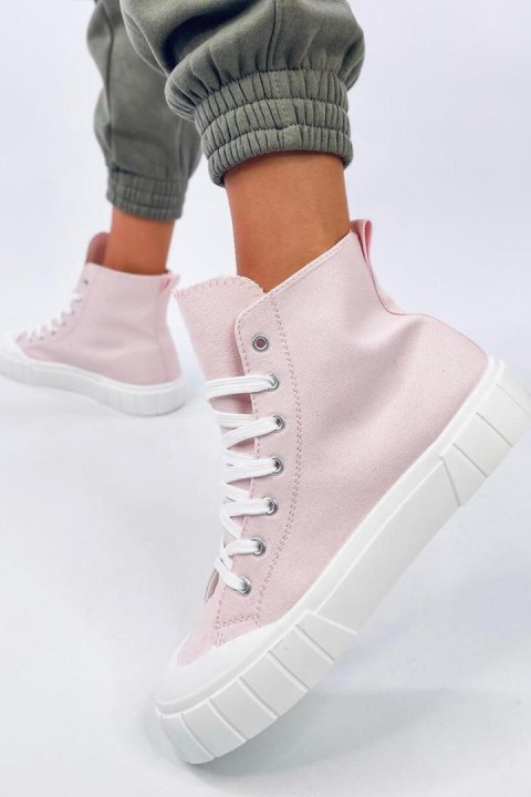 Trampki płócienne za kostkę ROGERS PINK - Inello Trampki płócienne za kostkę ROGERS PINK - Inello