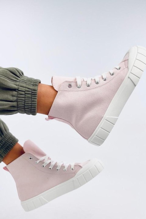 Trampki płócienne za kostkę ROGERS PINK - Inello Trampki płócienne za kostkę ROGERS PINK - Inello