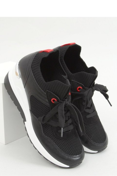 Sneakersy na koturnie FENIX BLACK - Inello Sneakersy na koturnie FENIX BLACK - Inello