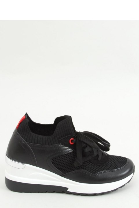 Sneakersy na koturnie FENIX BLACK - Inello Sneakersy na koturnie FENIX BLACK - Inello