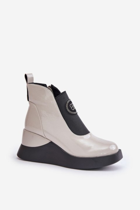 Botki Model DA MR880-137 Light Grey - Step in style Botki Model DA MR880-137 Light Grey - Step in style
