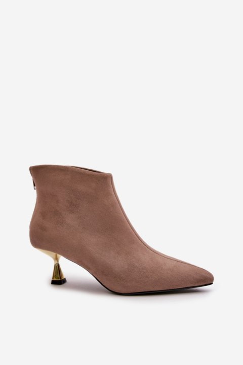 Botki Model Terlena GP13 Dark Beige - Step in style Botki Model Terlena GP13 Dark Beige - Step in style