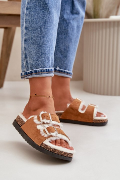 Kapcie Model Ezilena WSL-200 Camel - Step in style Kapcie Model Ezilena WSL-200 Camel - Step in style