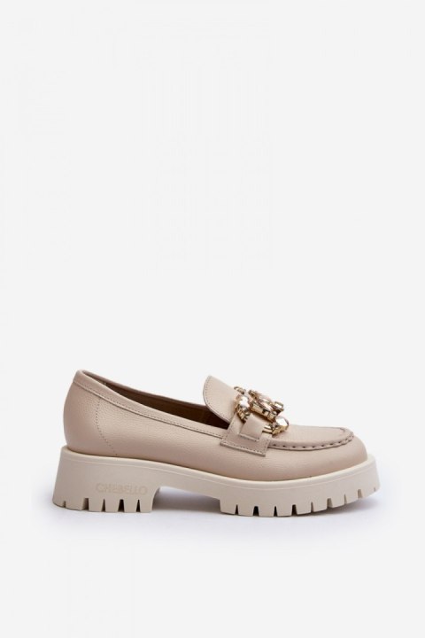 Mokasyny Model Chebello 4369 Beige - Step in style Mokasyny Model Chebello 4369 Beige - Step in style