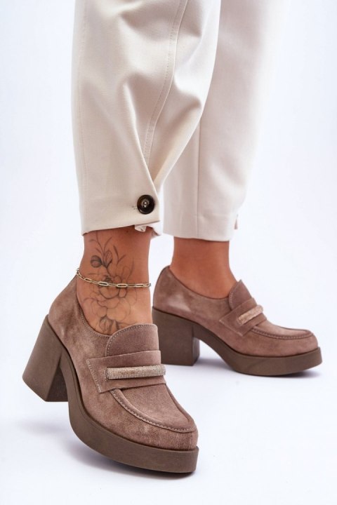 Półbuty Model Gelanor 20157 Beige Zamsz - Step in style Półbuty Model Gelanor 20157 Beige Zamsz - Step in style