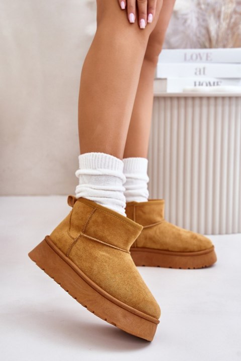 Śniegowce Model Saldren 24BT26-7368 Camel - Step in style Śniegowce Model Saldren 24BT26-7368 Camel - Step in style