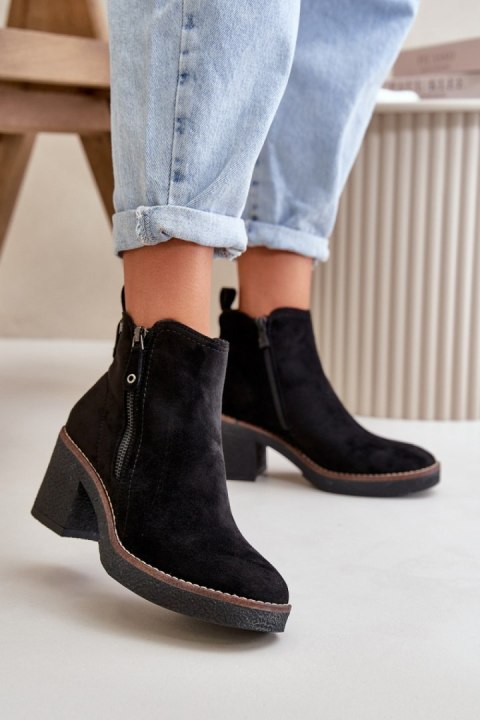 Botki Model Velarilla KE221 Black - Step in style Botki Model Velarilla KE221 Black - Step in style