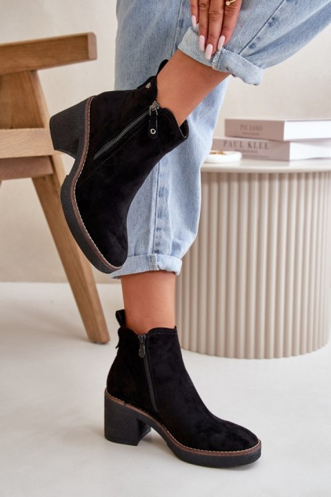 Botki Model Velarilla KE221 Black - Step in style Botki Model Velarilla KE221 Black - Step in style