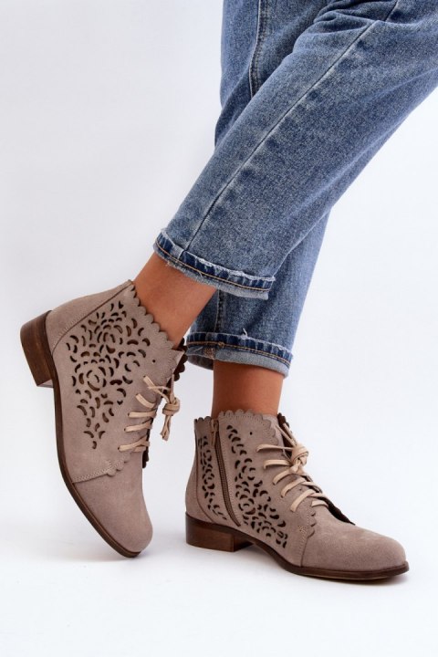 Botki Model Zazoo 2871/024 Beige - Step in style Botki Model Zazoo 2871/024 Beige - Step in style