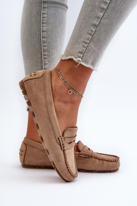 Mokasyny Model Glimris 24PB02-7673 Dark Beige - Step in style Mokasyny Model Glimris 24PB02-7673 Dark Beige - Step in style