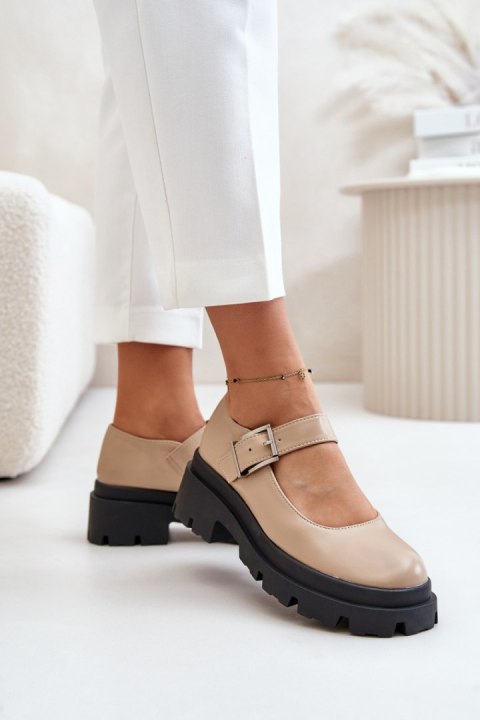 Półbuty Model Plikuria 1813 Beige - Step in style Półbuty Model Plikuria 1813 Beige - Step in style