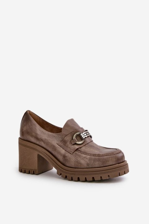 Półbuty Model Zazoo 20175 Dark Beige - Step in style Półbuty Model Zazoo 20175 Dark Beige - Step in style