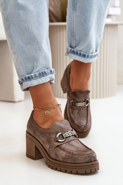 Półbuty Model Zazoo 20175 Dark Beige - Step in style Półbuty Model Zazoo 20175 Dark Beige - Step in style