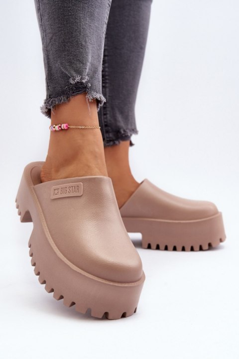 Sandał Klapki Model Big Star NN274016 Beige - Step in style Sandał Klapki Model Big Star NN274016 Beige - Step in style