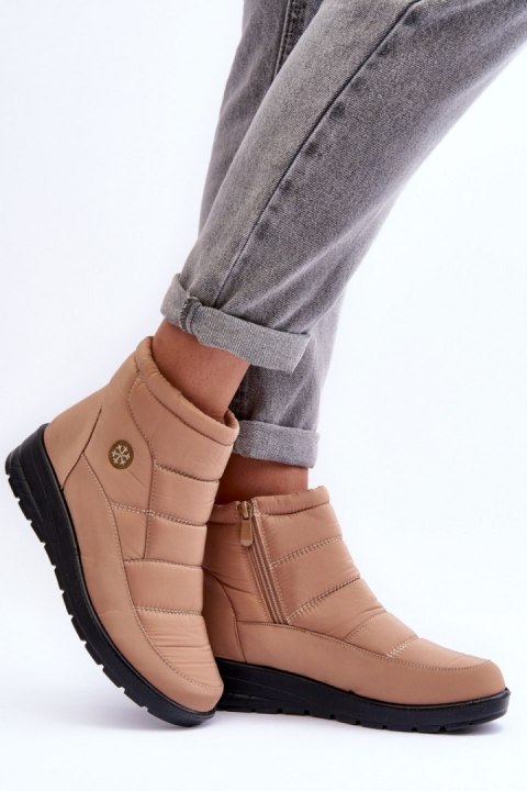 Śniegowce Model Helis 22SN26-5029 Beige - Step in style Śniegowce Model Helis 22SN26-5029 Beige - Step in style