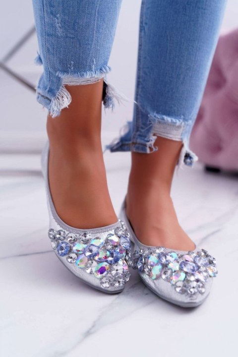 Baleriny Model Crystal C87 Silver - Step in style Baleriny Model Crystal C87 Silver - Step in style