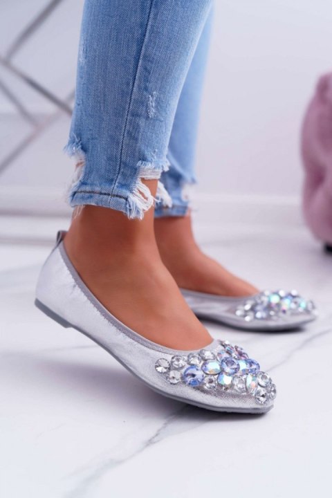Baleriny Model Crystal C87 Silver - Step in style Baleriny Model Crystal C87 Silver - Step in style