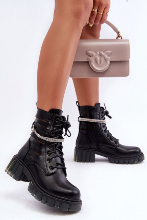 Botki Workery Model Rocky D8109 Black - Step in style Botki Workery Model Rocky D8109 Black - Step in style