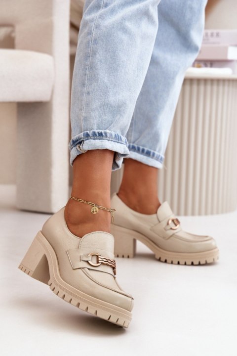 Półbuty Model Zazoo 20175 Light Beige - Step in style Półbuty Model Zazoo 20175 Light Beige - Step in style
