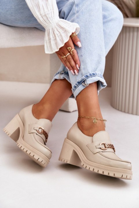 Półbuty Model Zazoo 20175 Light Beige - Step in style Półbuty Model Zazoo 20175 Light Beige - Step in style