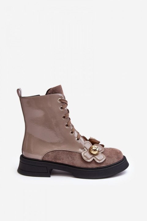 Botki Model DA MR870-76 Grey/Brown - Step in style Botki Model DA MR870-76 Grey/Brown - Step in style