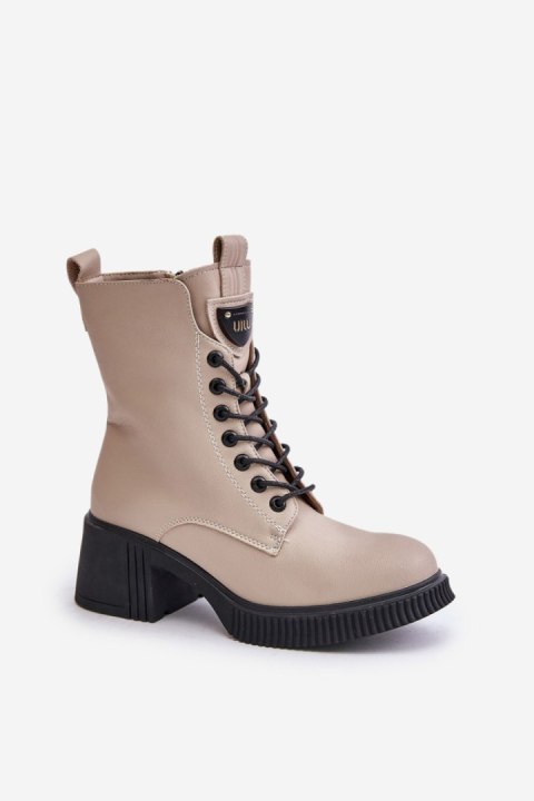 Botki Model Vinceza 66671 Beige - Step in style Botki Model Vinceza 66671 Beige - Step in style