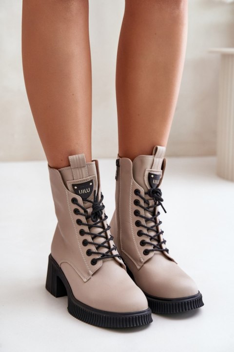 Botki Model Vinceza 66671 Beige - Step in style Botki Model Vinceza 66671 Beige - Step in style