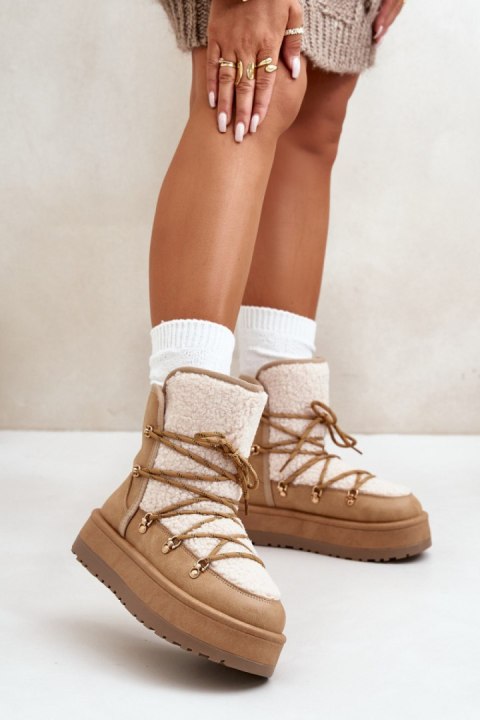Śniegowce Model Riaviana 24889 Light Brown - Step in style Śniegowce Model Riaviana 24889 Light Brown - Step in style
