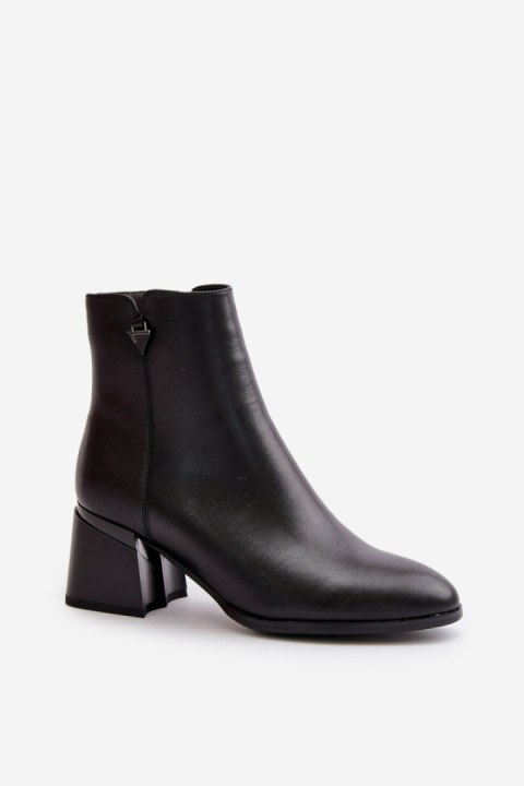 Botki Model Vinceza 77106 Black Skóra - Step in style Botki Model Vinceza 77106 Black Skóra - Step in style
