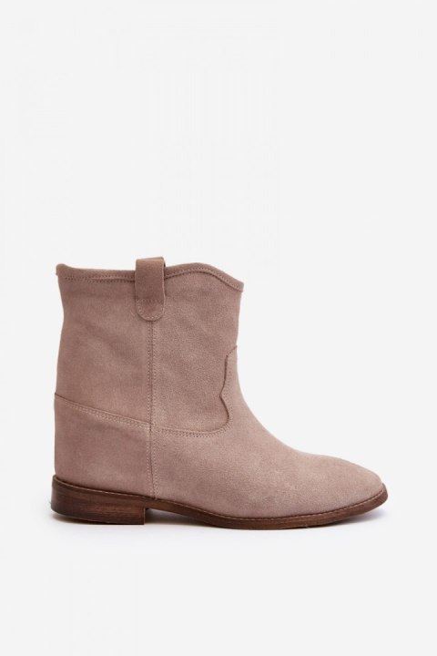 Botki Model Zazoo 2326/024 Beige Zamsz - Step in style Botki Model Zazoo 2326/024 Beige Zamsz - Step in style