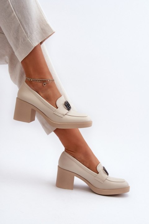 Półbuty Model Nedarea RMR2394D-4 Beige - Step in style Półbuty Model Nedarea RMR2394D-4 Beige - Step in style
