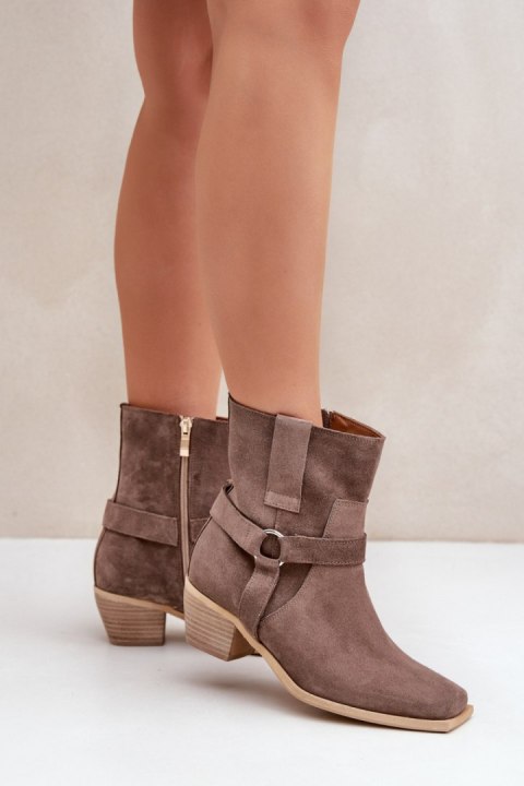 Botki Model Zazoo 3444/2 Brown Zamsz - Step in style Botki Model Zazoo 3444/2 Brown Zamsz - Step in style