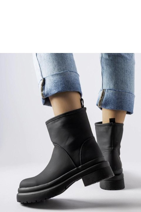 Czarne gumowe ocieplane botki Clotilde - Solea Czarne gumowe ocieplane botki Clotilde - Solea
