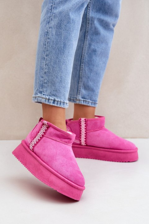 Śniegowce Model Udra UA-1833 Pink - Step in style Śniegowce Model Udra UA-1833 Pink - Step in style