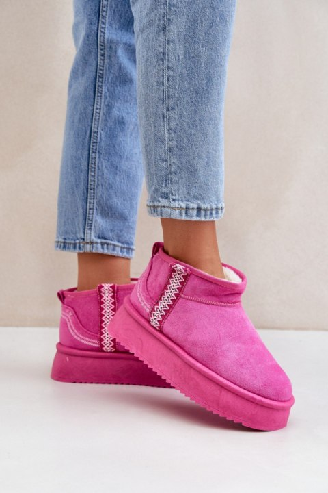 Śniegowce Model Udra UA-1833 Pink - Step in style Śniegowce Model Udra UA-1833 Pink - Step in style