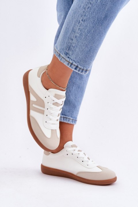 Buty Sportowe Model Navidemi 7112 White/Beige - Step in style Buty Sportowe Model Navidemi 7112 White/Beige - Step in style