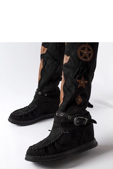Czarne kozaki w stylu boho Putignano - Solea Czarne kozaki w stylu boho Putignano - Solea