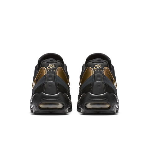 Nike Air Max 95 538416-007, Czarne ze Złotym Akcentem Nike Air Max 95 538416-007, Czarne ze Złotym Akcentem