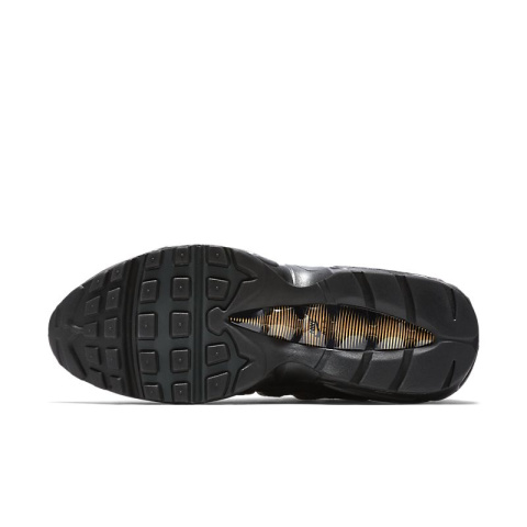 Nike Air Max 95 538416-007, Czarne ze Złotym Akcentem Nike Air Max 95 538416-007, Czarne ze Złotym Akcentem