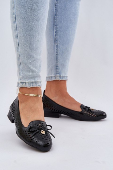 Baleriny Model Amepitrea ASA222-11 Black - Step in style Baleriny Model Amepitrea ASA222-11 Black - Step in style