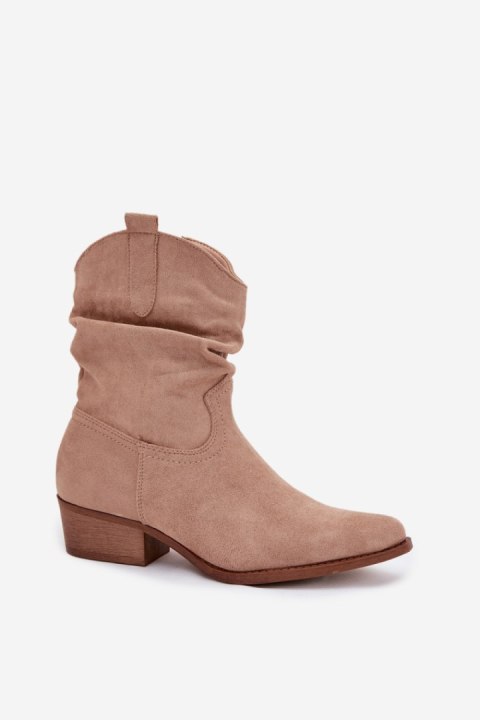 Botki Model Adena 5151 Beige - Step in style Botki Model Adena 5151 Beige - Step in style