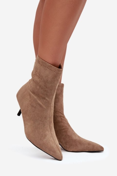 Botki Model Belisse H8-985H Beige - Step in style Botki Model Belisse H8-985H Beige - Step in style